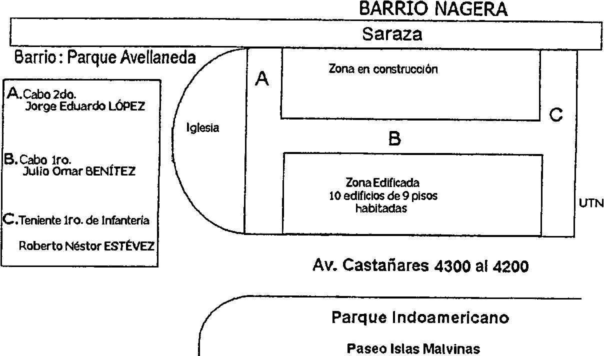 Anexo ley 5.107 - Calles que recuerdan a Jorge E. López, Julio O. Benítez y Roberto N. Estévez