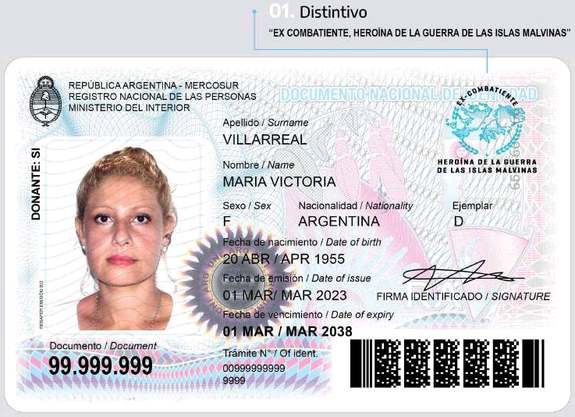 Anexo I dispos. 214/23 RENAPER - Nuevo modelo del DNI de VG femenino