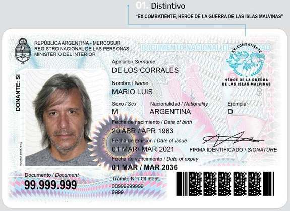 Anexo I dispos. 214/23 RENAPER - Nuevo modelo del DNI de VG masculino