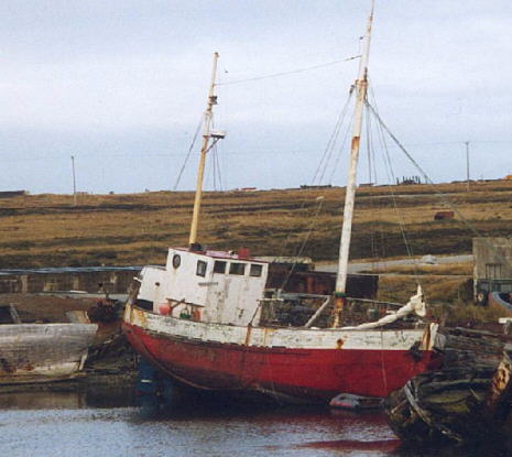 Foto de la Pen&eacute;lope en reparaciones en las Islas Malvinas - Fuente: Jorge Mu&ntilde;oz