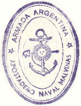 Sello del Apostadero Naval Malvinas
