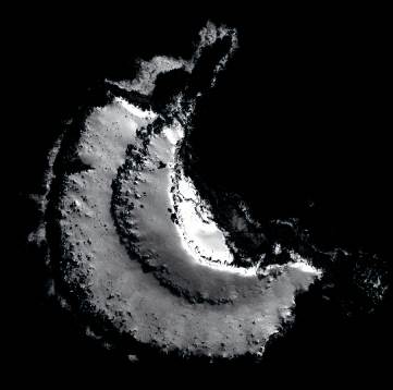 Foto satelital de la isla Leskov - Fuente: NASA - Digital Globe Archive